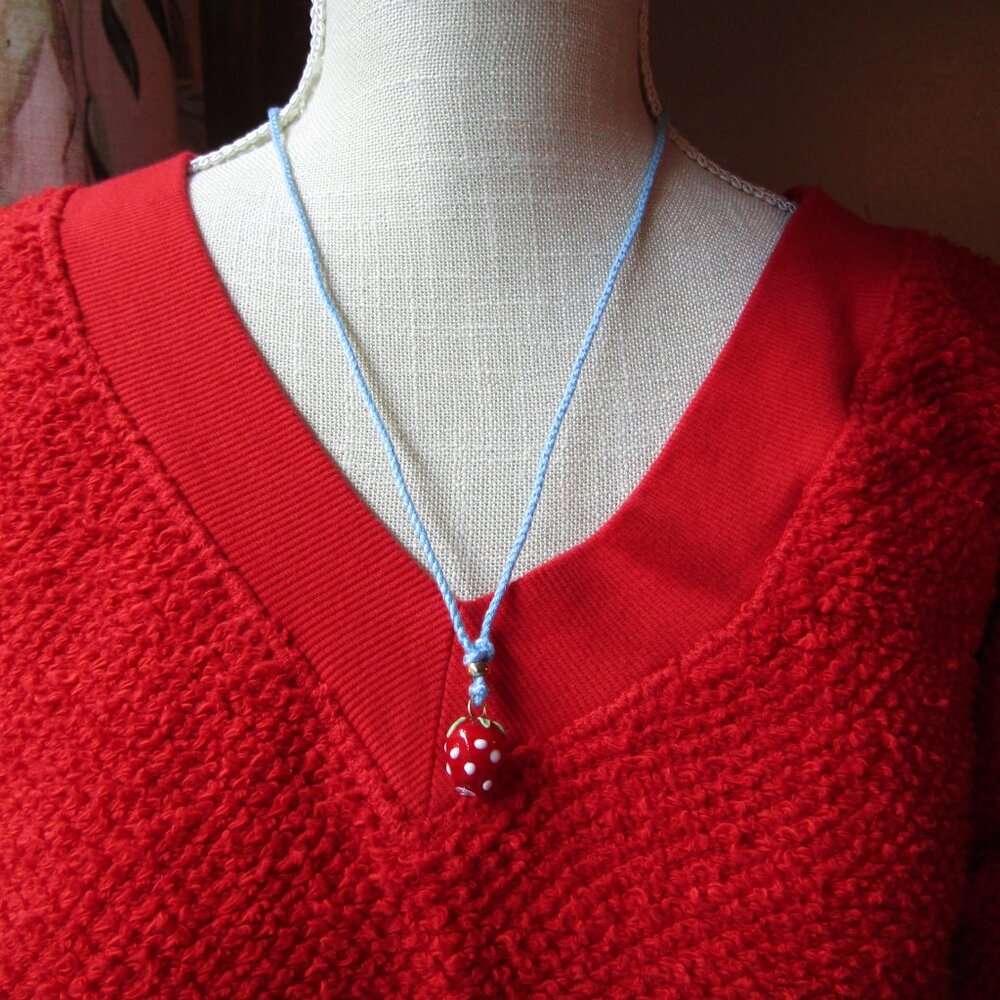 Free People Strawberry Cord Necklace